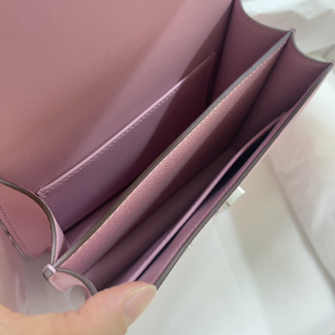 Hermès Constance 19 Epsom Silver Hardware 7.25" x 6.25" x 2.25"