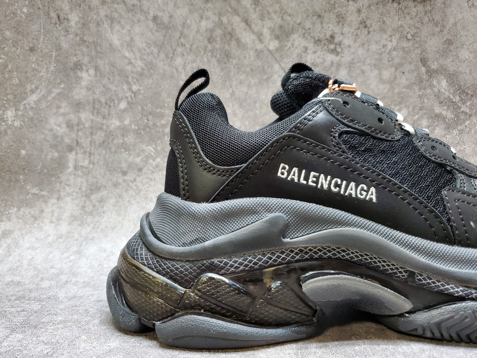 Balenciga Triple S Black Clear Sole