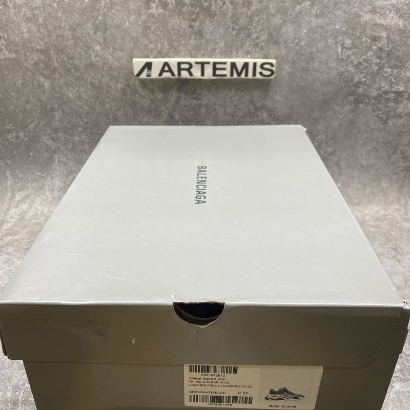 Balenciga Triple S Sneaker in Stone Blue