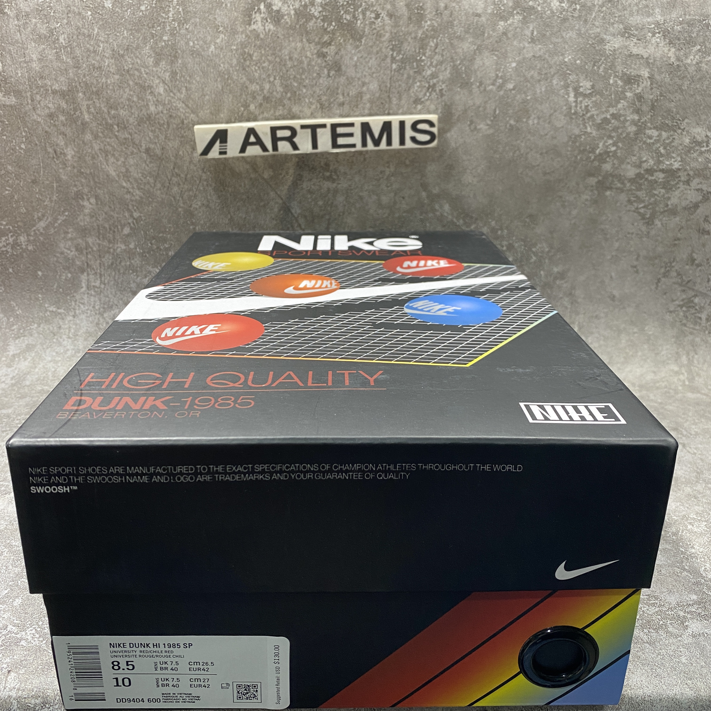 Nike Dunk High 1985 Red Acid Wash