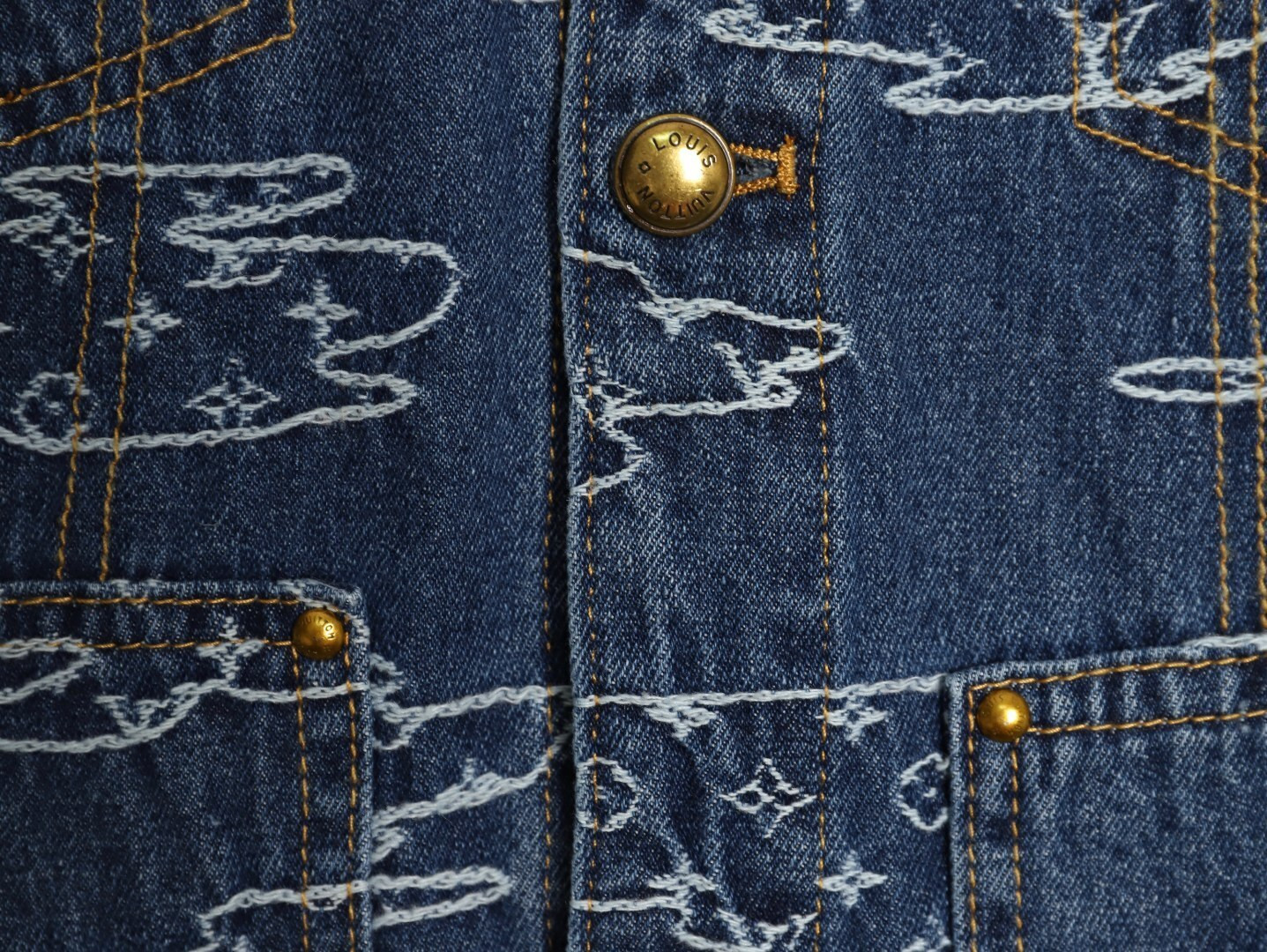 l0*is V*t0n 25fw denim jacket suit