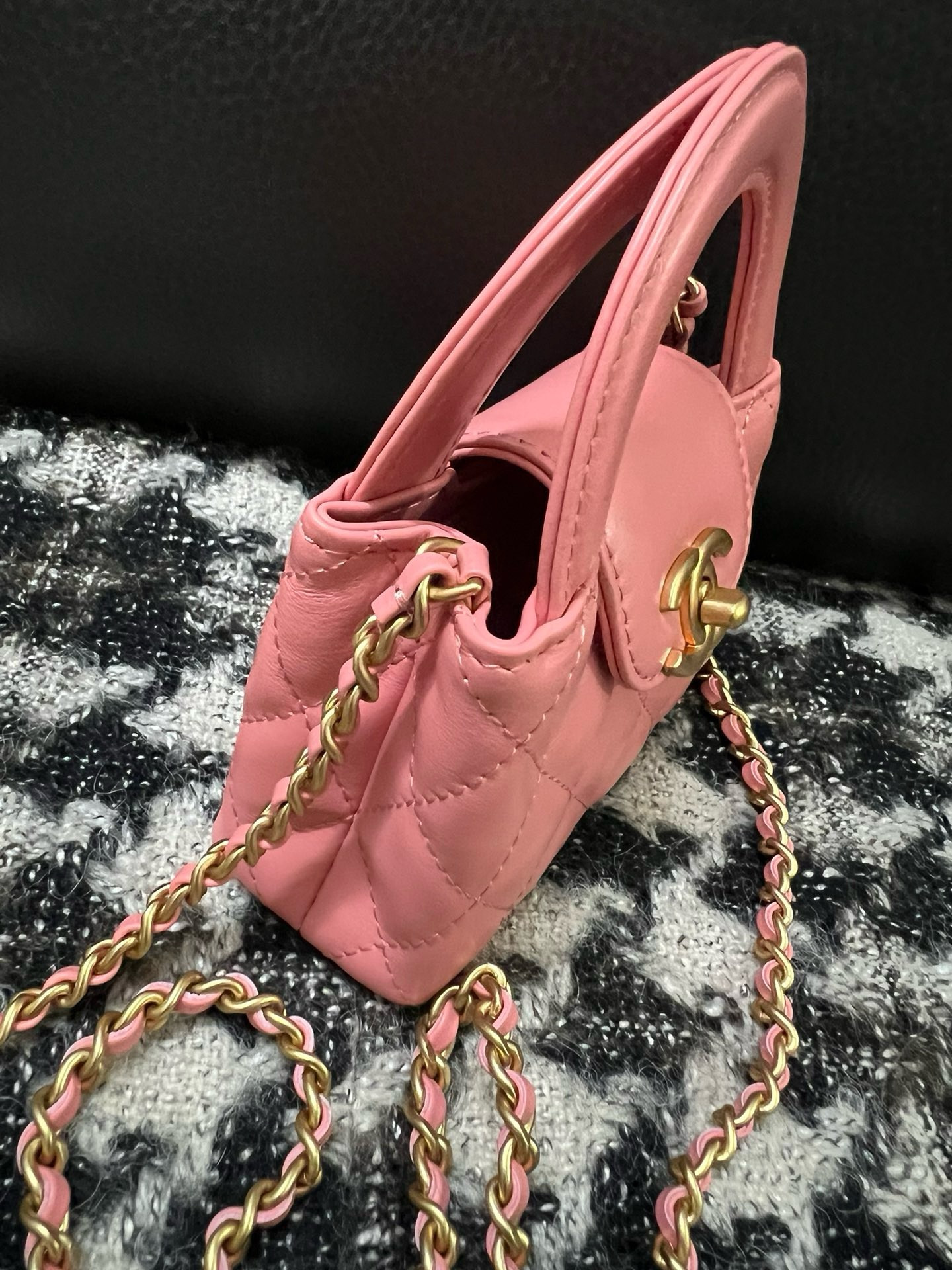 Ch*el mini kelly 8×12.5×4cm