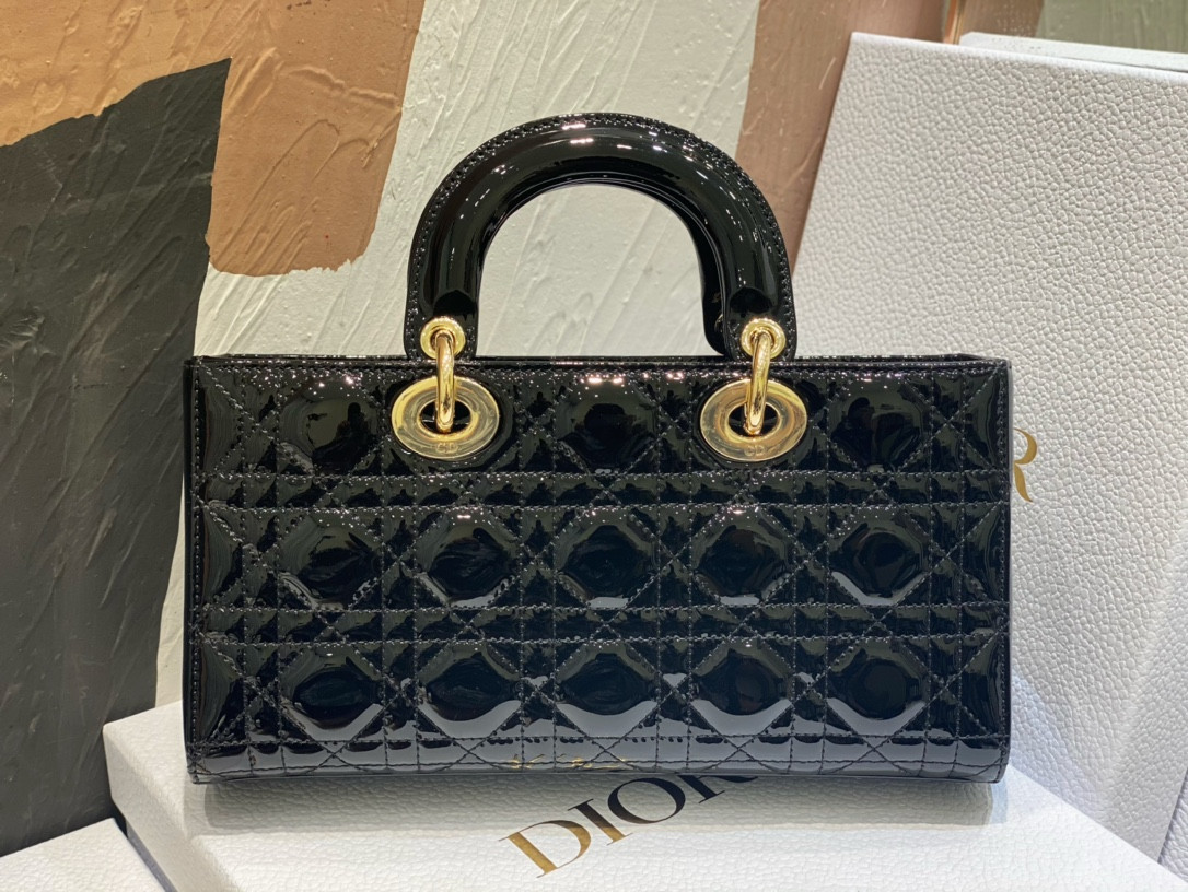 D*or small lady d-joy bag black patent