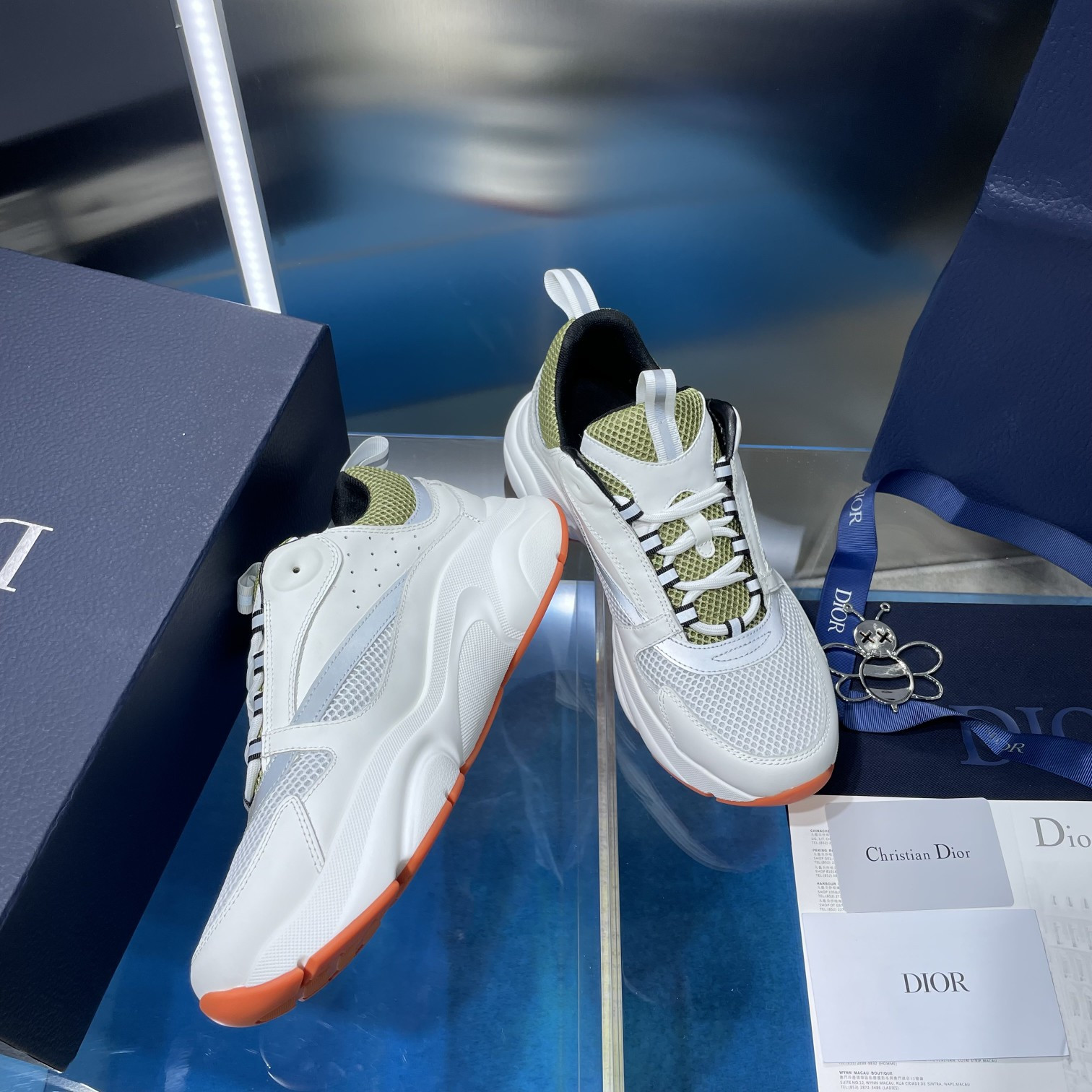 ua D*or b22 white and green sneaker