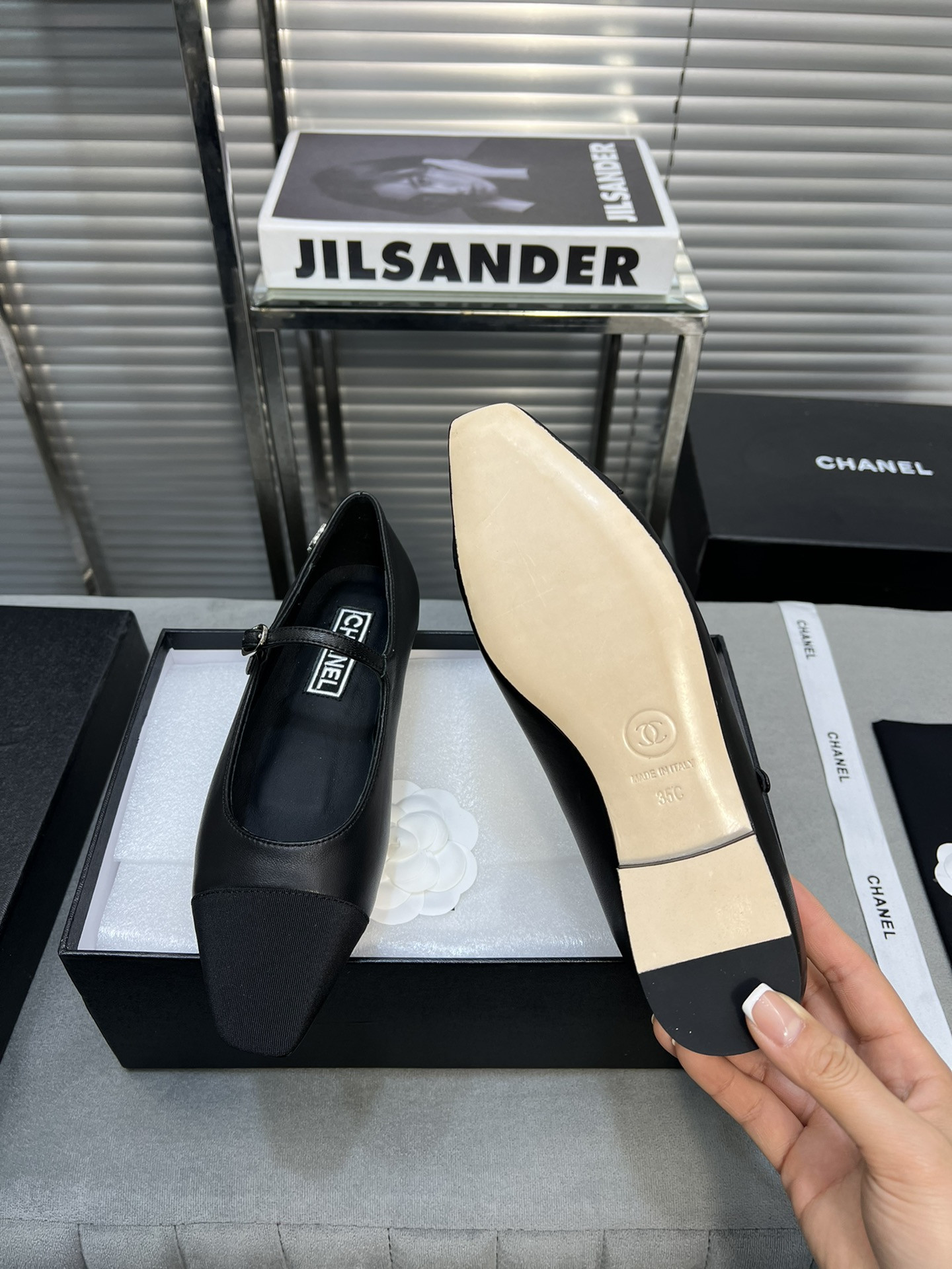 ua Ch*el mary janes lambskin