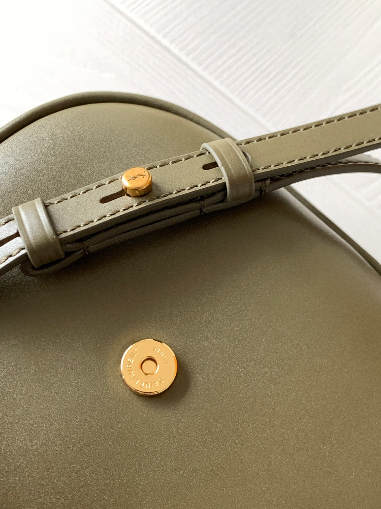 Y*L kaia small satchel in smooth leather 7.2 x 6.1 x 2.1 inches