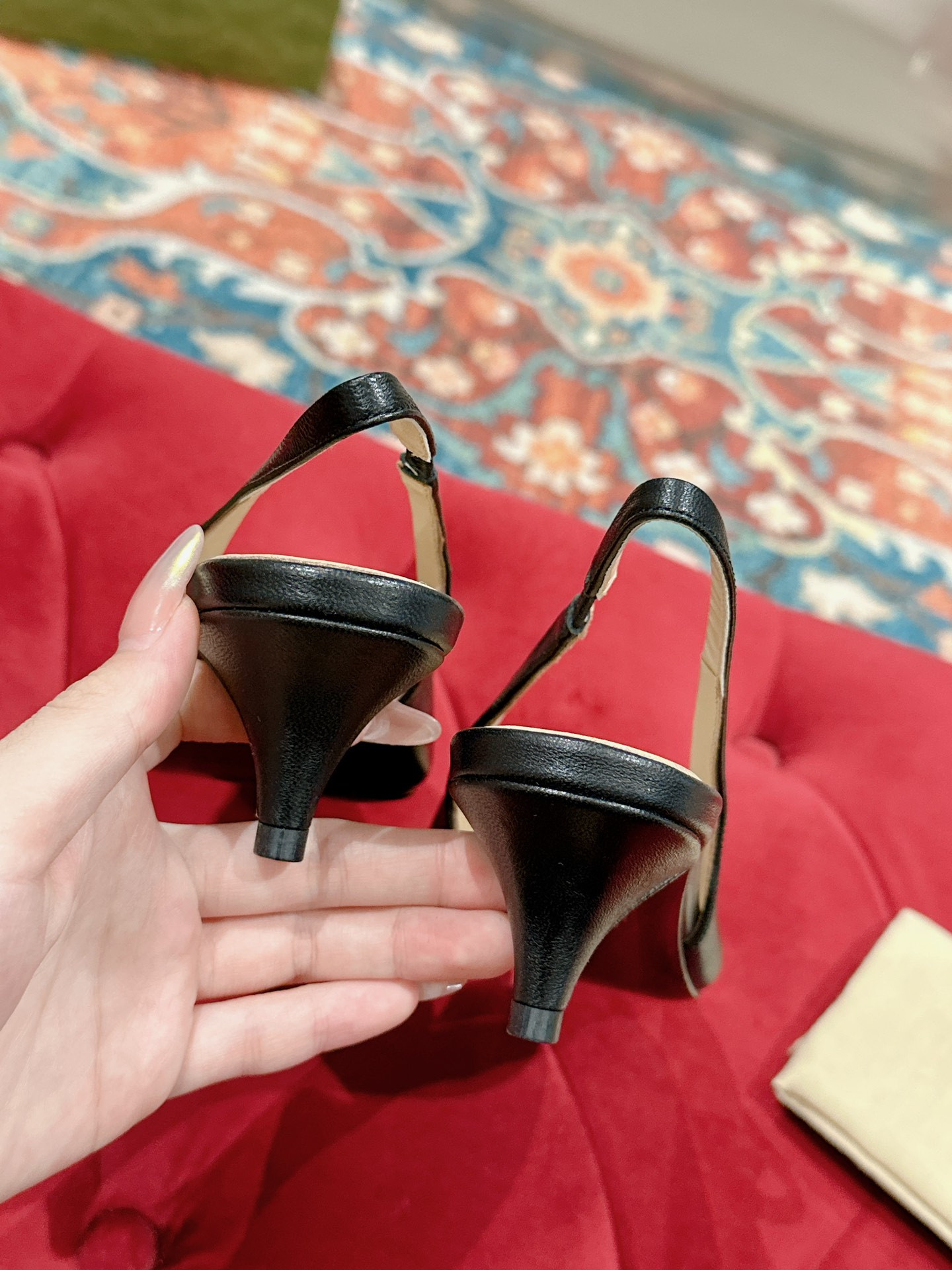 ua G*u*i horsebit slingback pump low heel