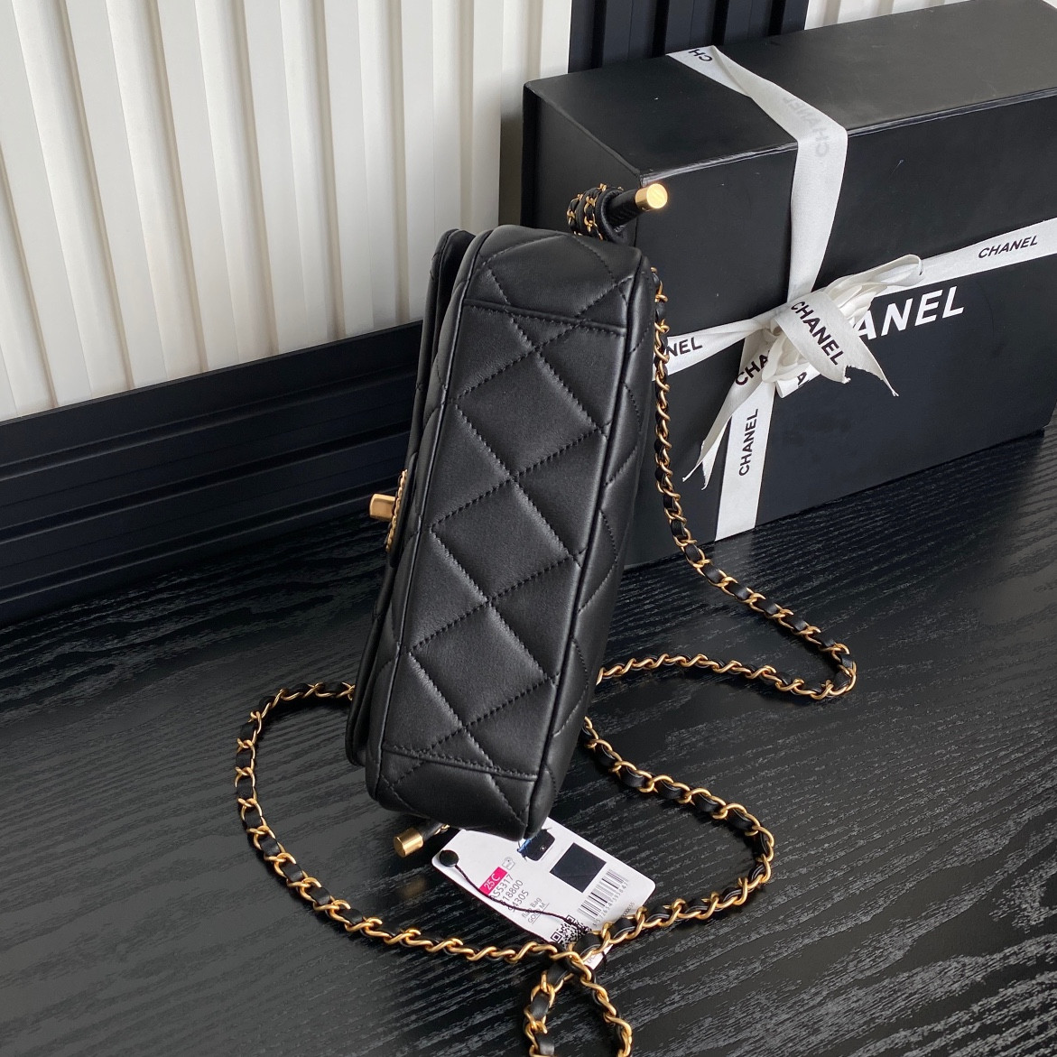 Ch*el flap handbag as5317 22x23.5x6cm